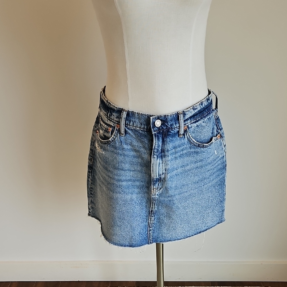 GAP Blue A-Line Mini Skirt Casual